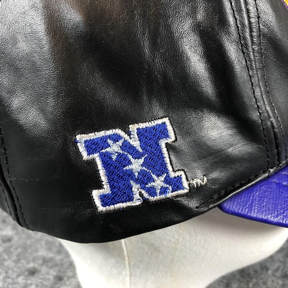 Vintage Minnesota Vikings Black Purple NFL Strapback Hat - Picture 5 of 9